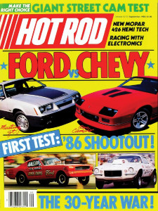 HOT ROD 1985 SEPT - FORD vs CHEVY WARS, TURBO REGAL